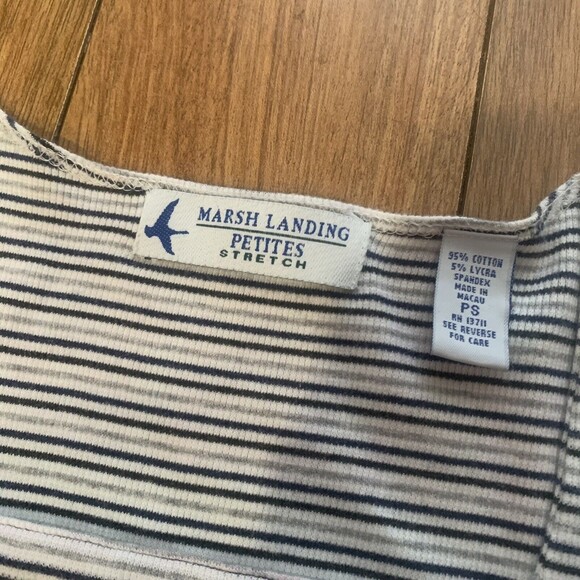 Vintage Marsh Landing Petites Stretch 3/4 Sleeve Tee Size PS - Picture 2 of 3